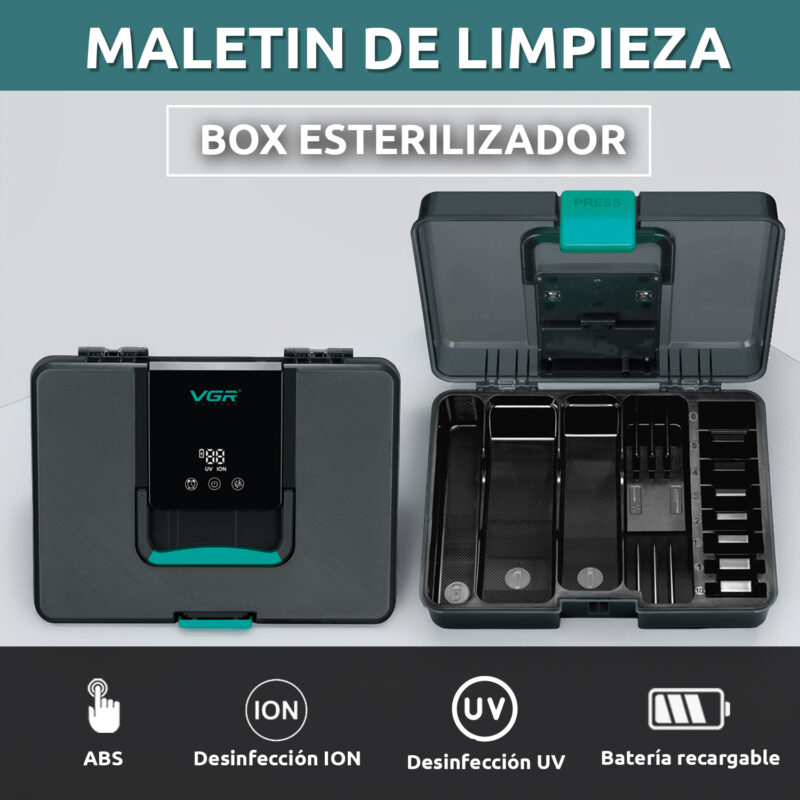 Alternative view of Esterilizador UV ION Maquinas Cortar Pelo Barberia Valija Vgr V-840 Color Negro