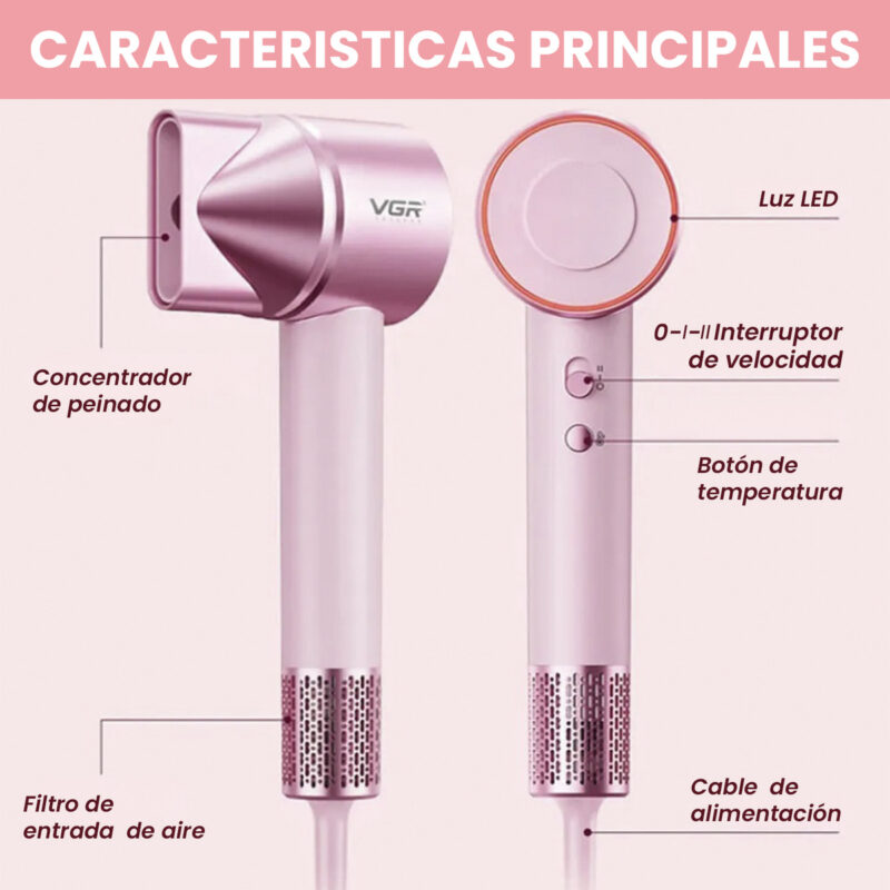 Alternative view of Secador De Pelo Profesional Vgr V-443 1900w 2 Temperaturas