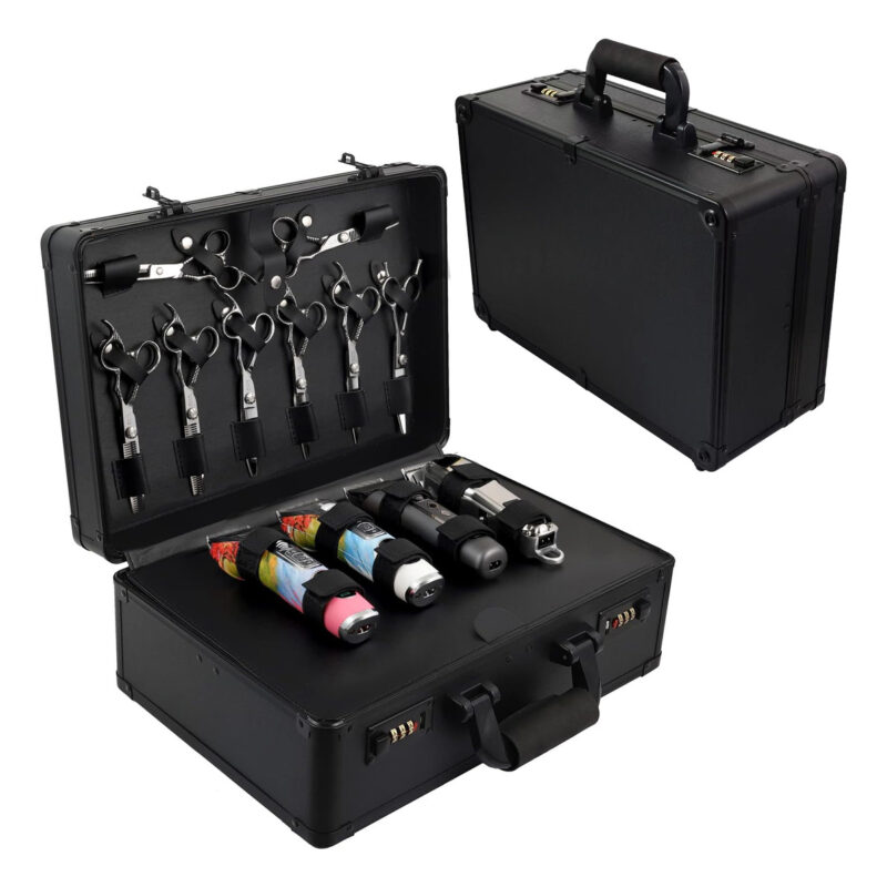 Maletín Barberia Vgr Máquinas De Afeitar Accesorios Clave