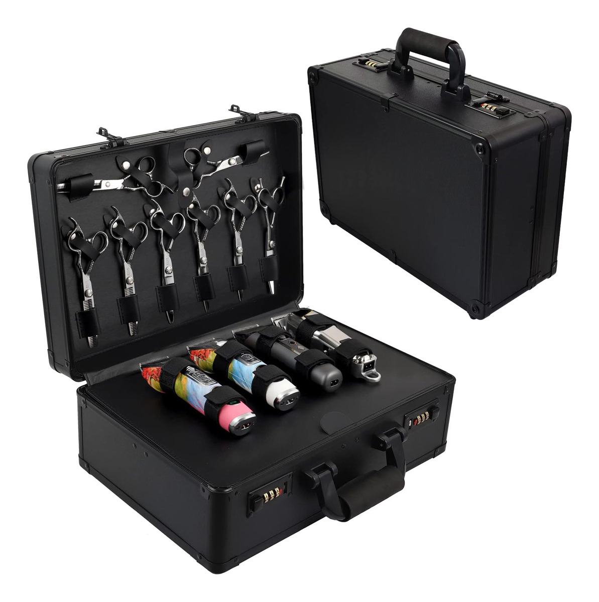 Maletín Barberia Vgr Máquinas De Afeitar Accesorios Clave