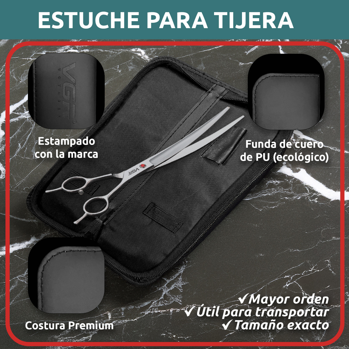 Tijeras Peluqueria Mascotas Vgr Corte Curva Profesional 9' - Image 7