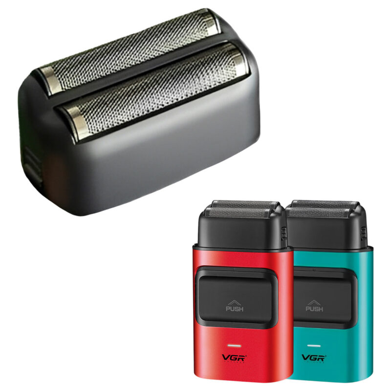 Cabezal Repuesto Maquina Afeitadora Vgr V-307 Cuchillas Negro Y Plateado