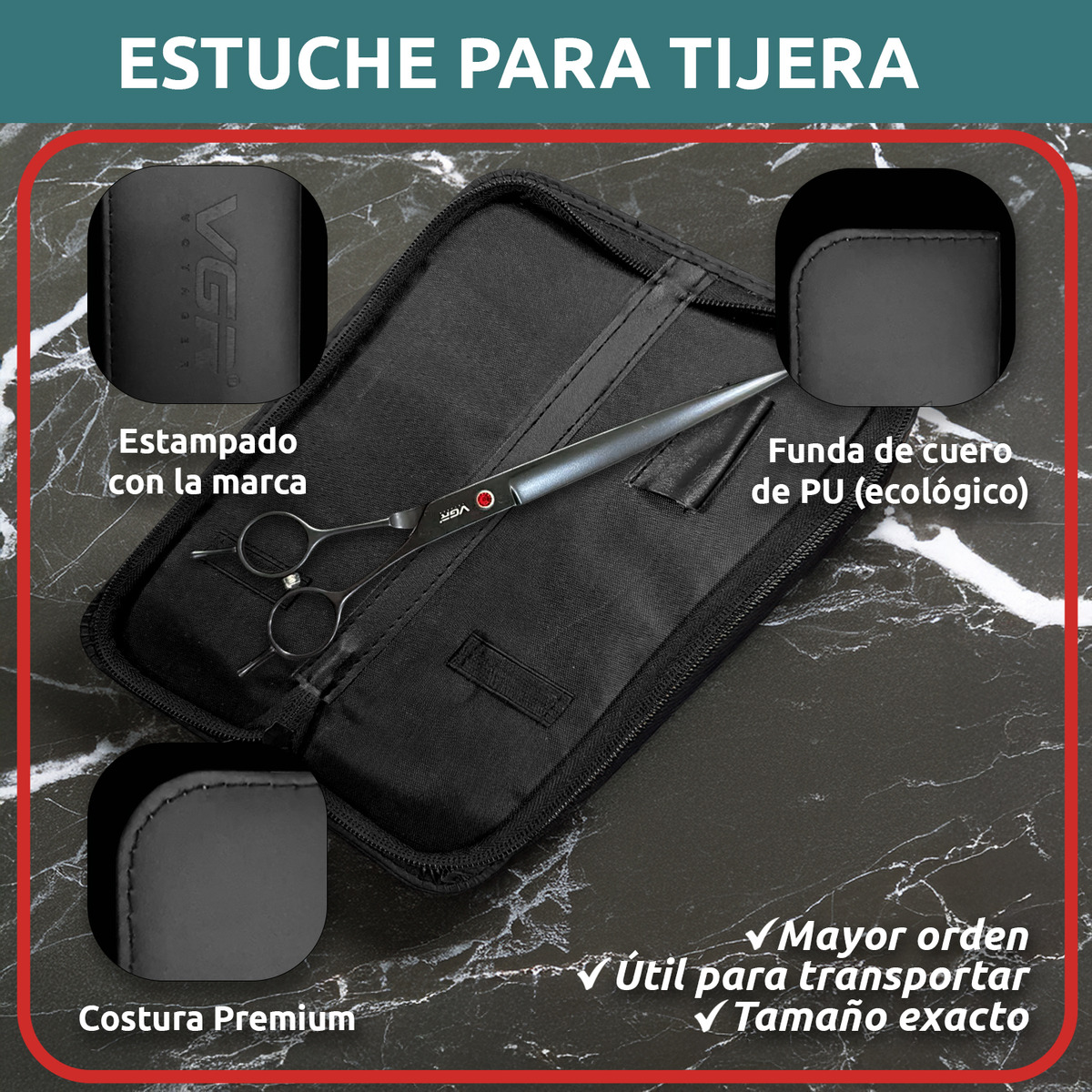 Tijeras Peluqueria Canina Vgr Corte Recta Profesional 8' - Image 7