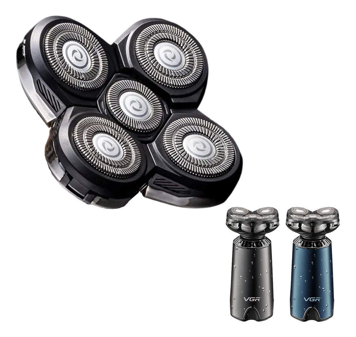 Repuesto Cabezal Maquina Afeitadora Vgr V-397 Rasuradora Negro