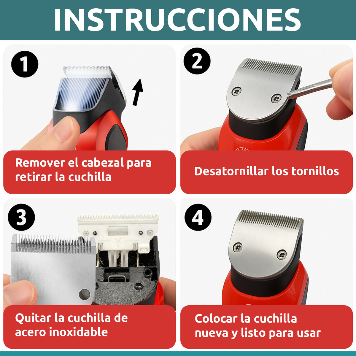 Cuchillas Repuesto Vgr V-208 Para Cortadoras De Mascotas - Image 9