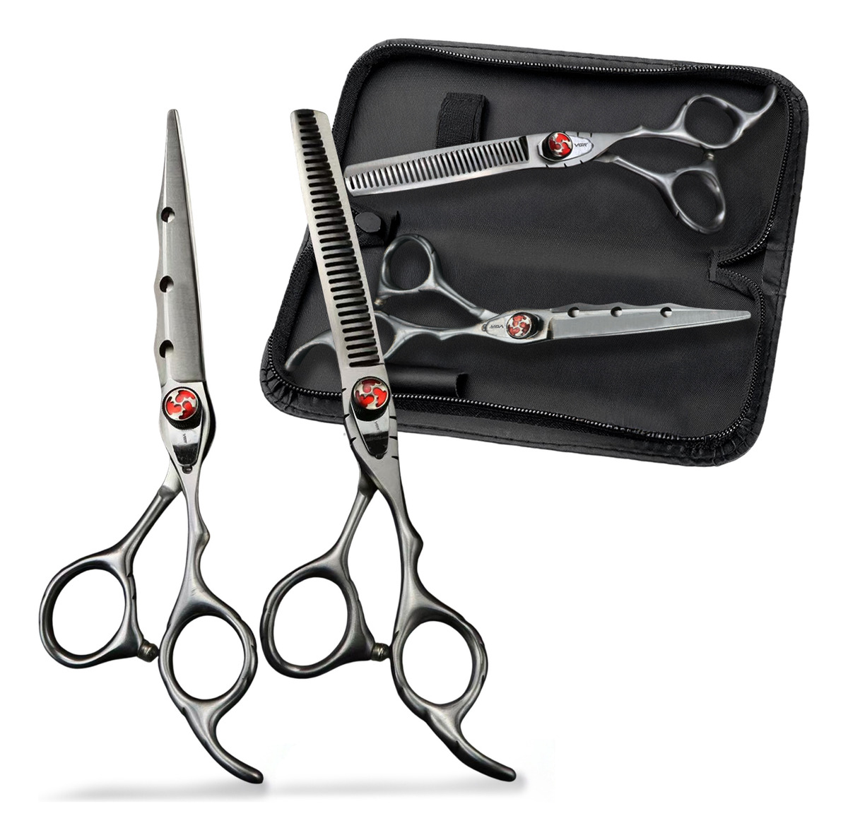 Tijeras Peluqueria Vgr Corte Entresacado Y Recta Curva Zurdo