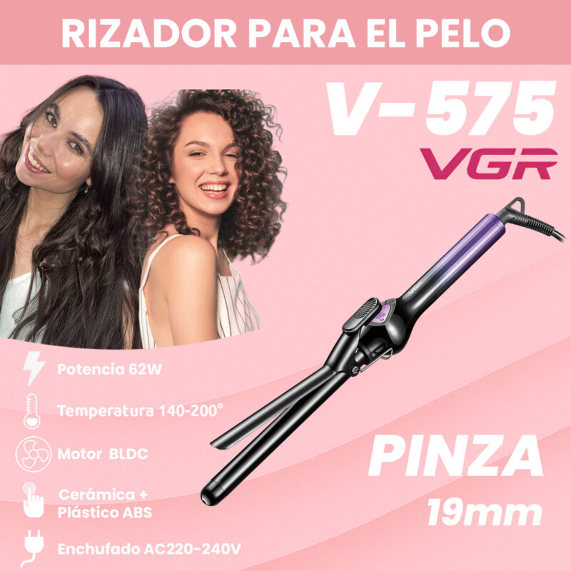Alternative view of Rizador Buclera Vgr V-575 Cerámica Pro 200°c 7 Niveles Led Violeta