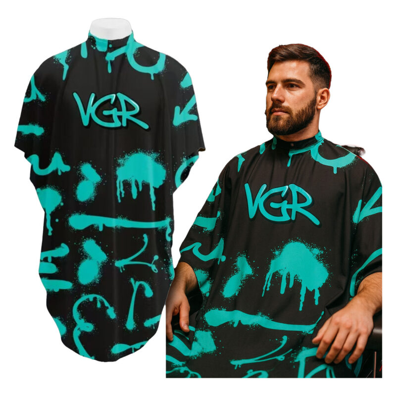 Capa De Corte Delantal Bata Barberia Peluqueria Grafitti Vgr