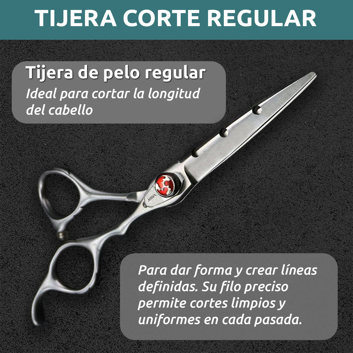 Tijeras Peluqueria Vgr Corte Entresacado Y Recta Curva Zurdo - Image 3