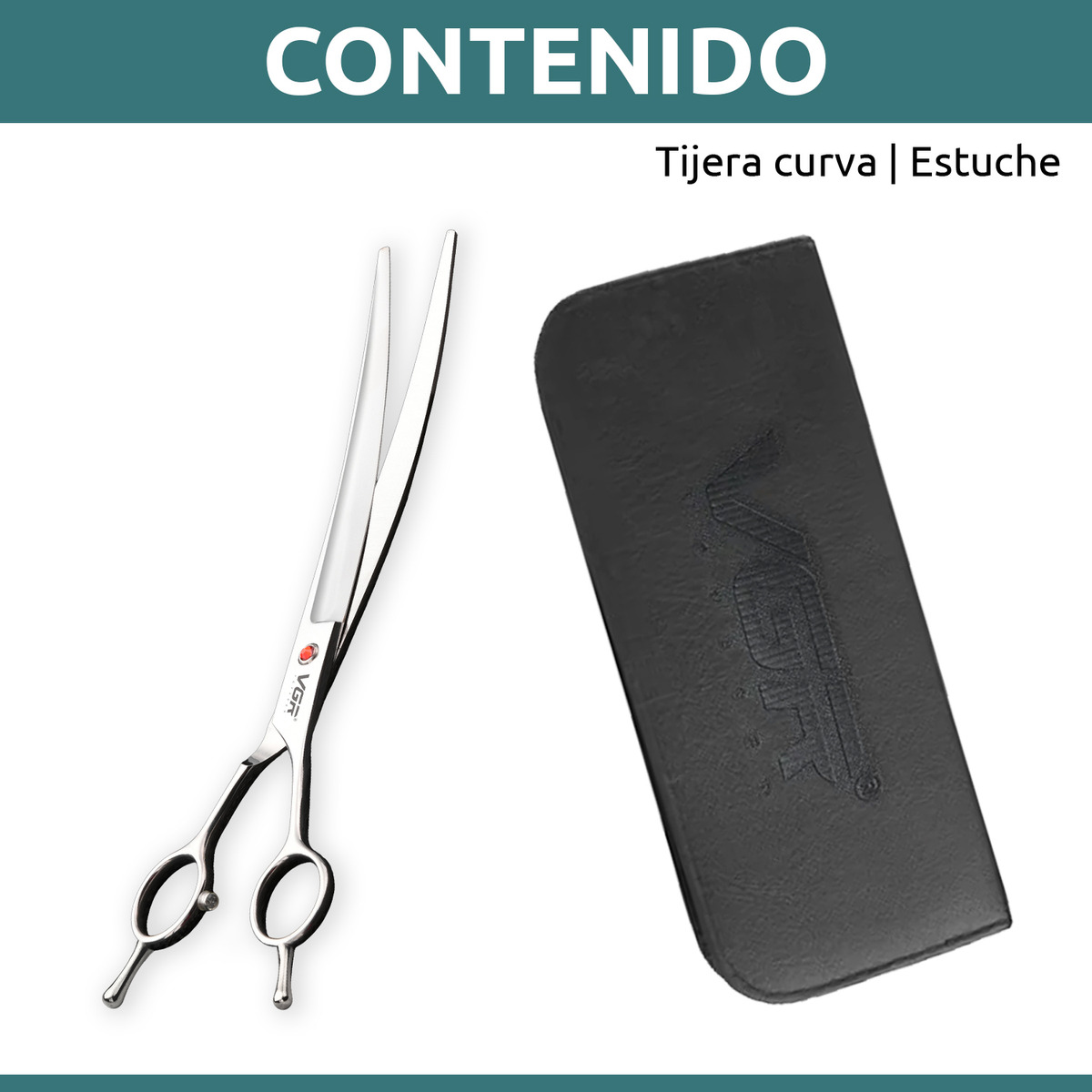 Tijeras Peluqueria Mascotas Vgr Corte Curva Profesional 9' - Image 10