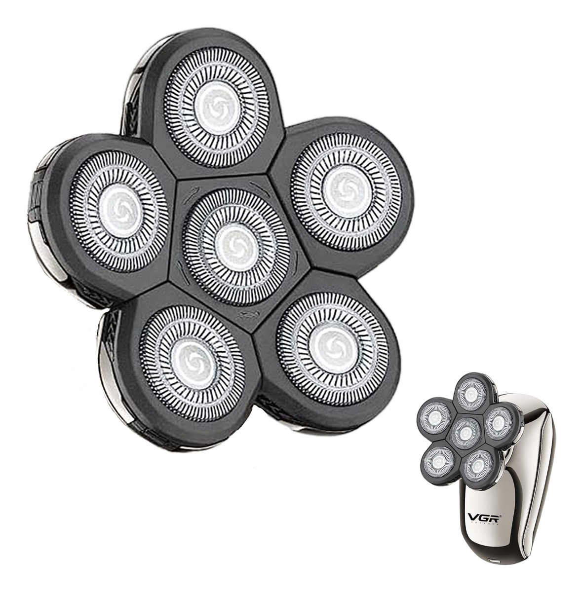 Repuesto Cabezal Maquina Afeitadora Vgr V-320 5 Cuchillas Plateado