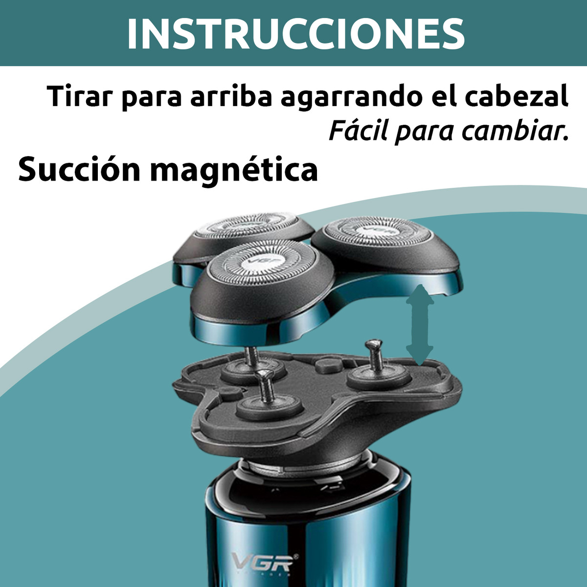 Cabezal Repuesto Maquina Afeitadora Vgr V-311 Cuchilla Azul - Image 4