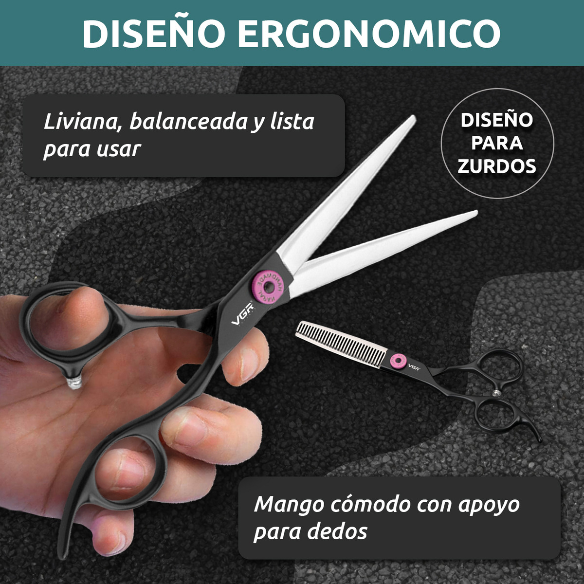 Tijeras Peluqueria Kit Vgr De Corte Entresacado Y Recta - Image 7