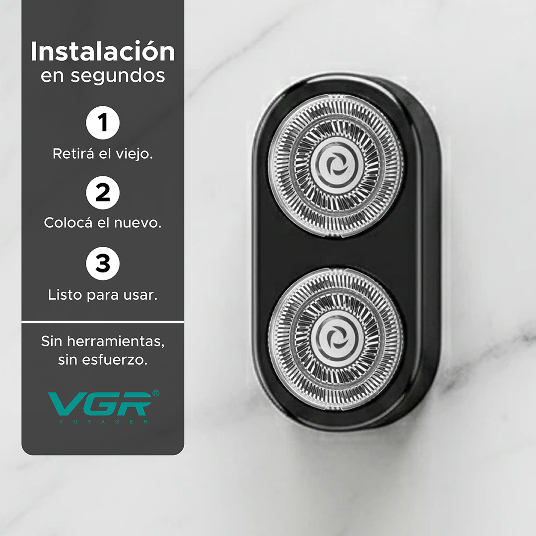 Repuesto Cabezal Para Máquina Afeitadora Eléctrica Vgr V-347 - Image 6