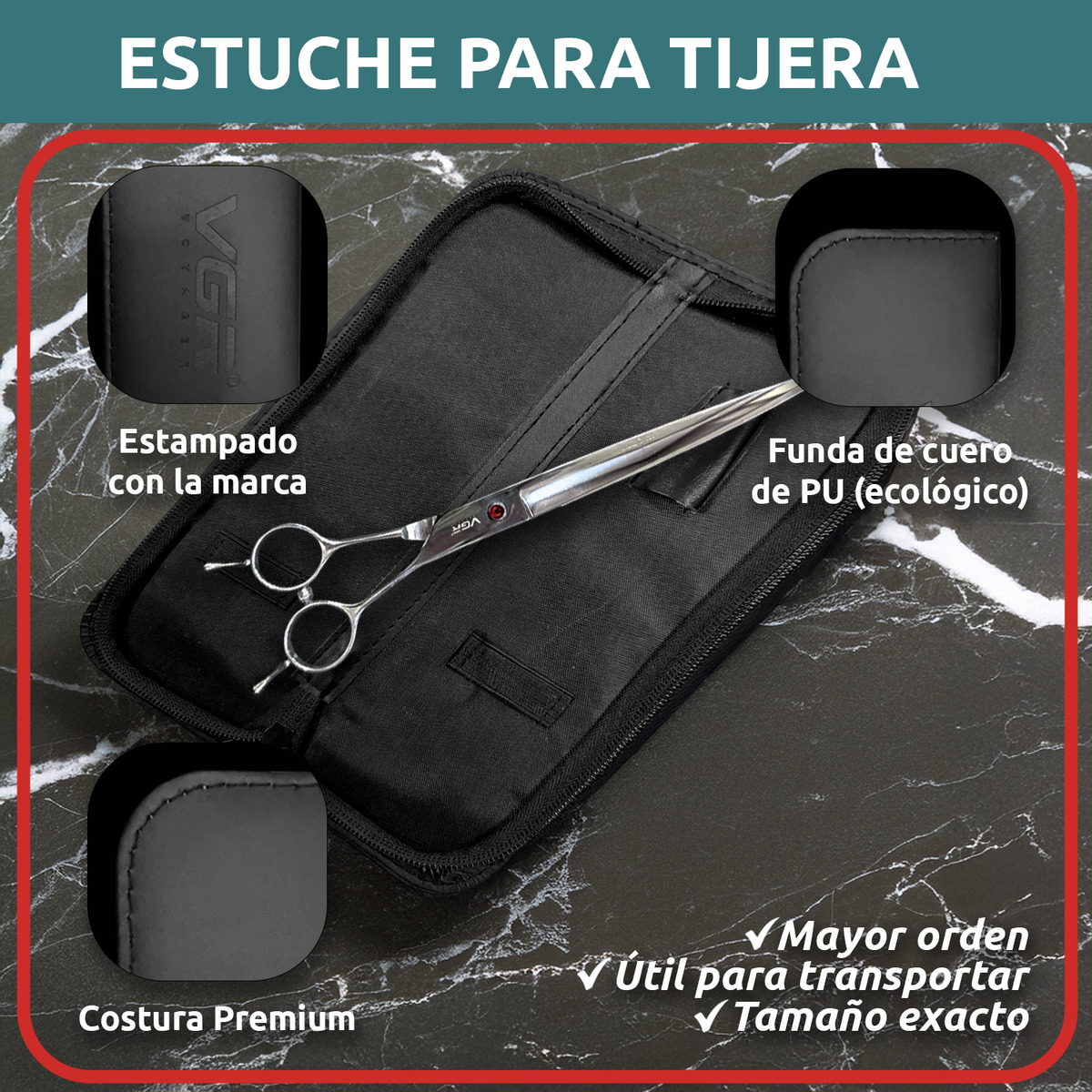 Tijeras Peluqueria Canina Vgr Corte Recta Profesional 9' - Image 7