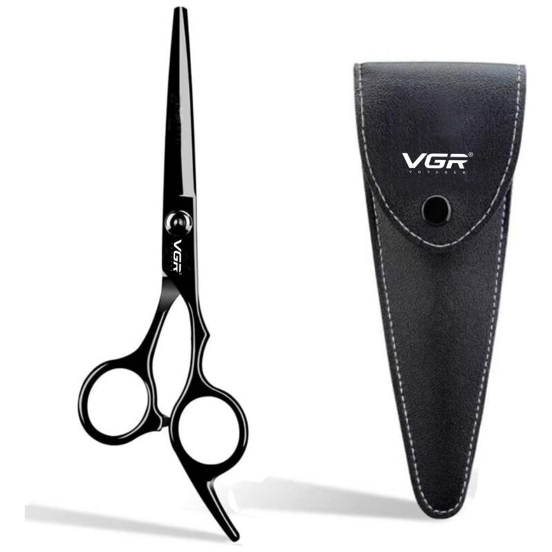 Tijera Barbería Peluquería Corte Recto Profesional Vgr Funda
