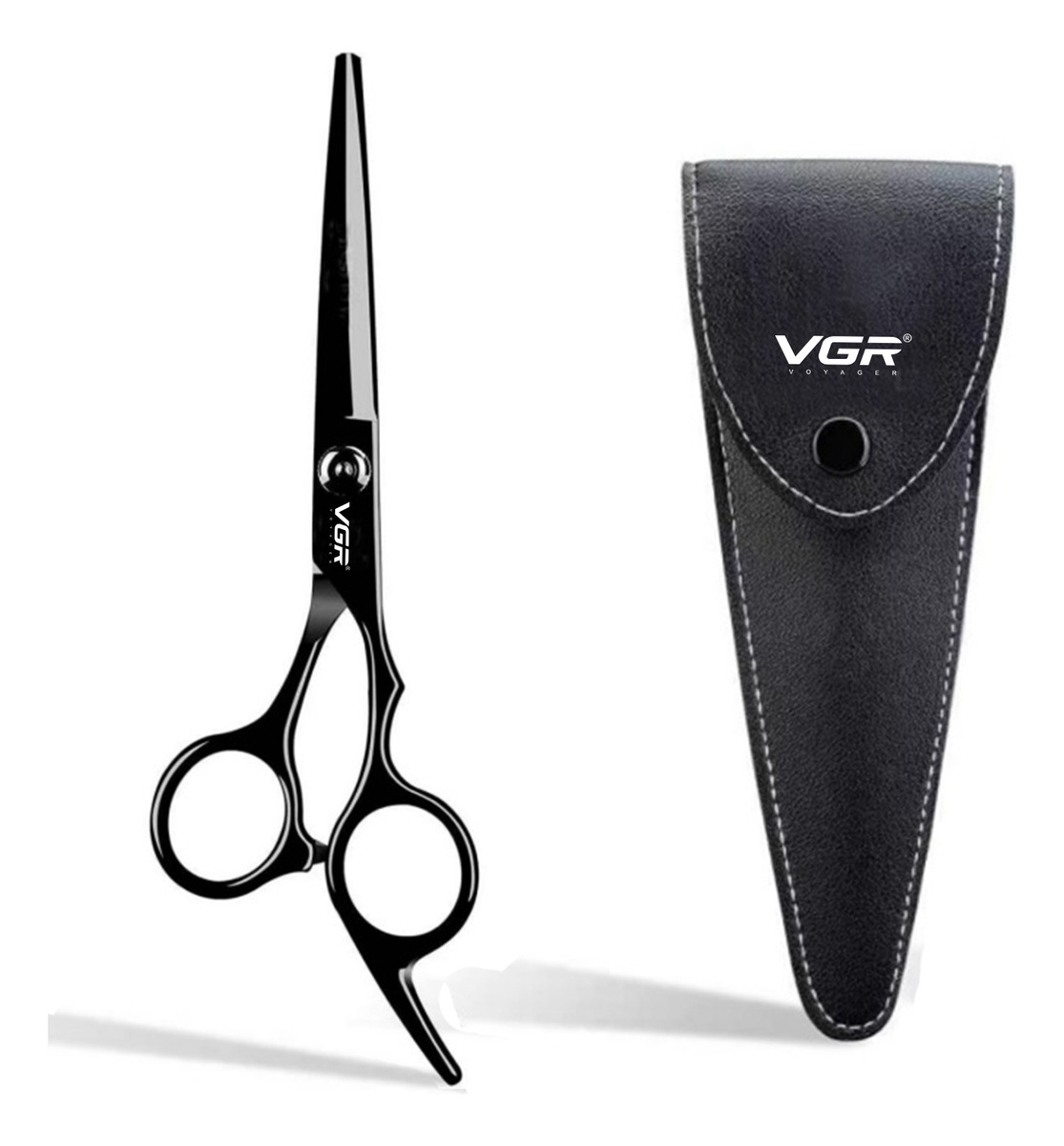 Tijera Barbería Peluquería Corte Recto Profesional Vgr Funda
