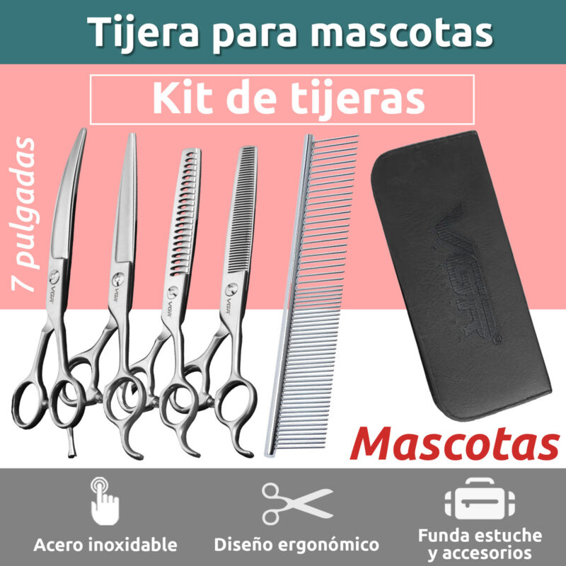 Alternative view of Tijeras Peluqueria Mascotas Vgr Corte Recto Curva Pulir 7'