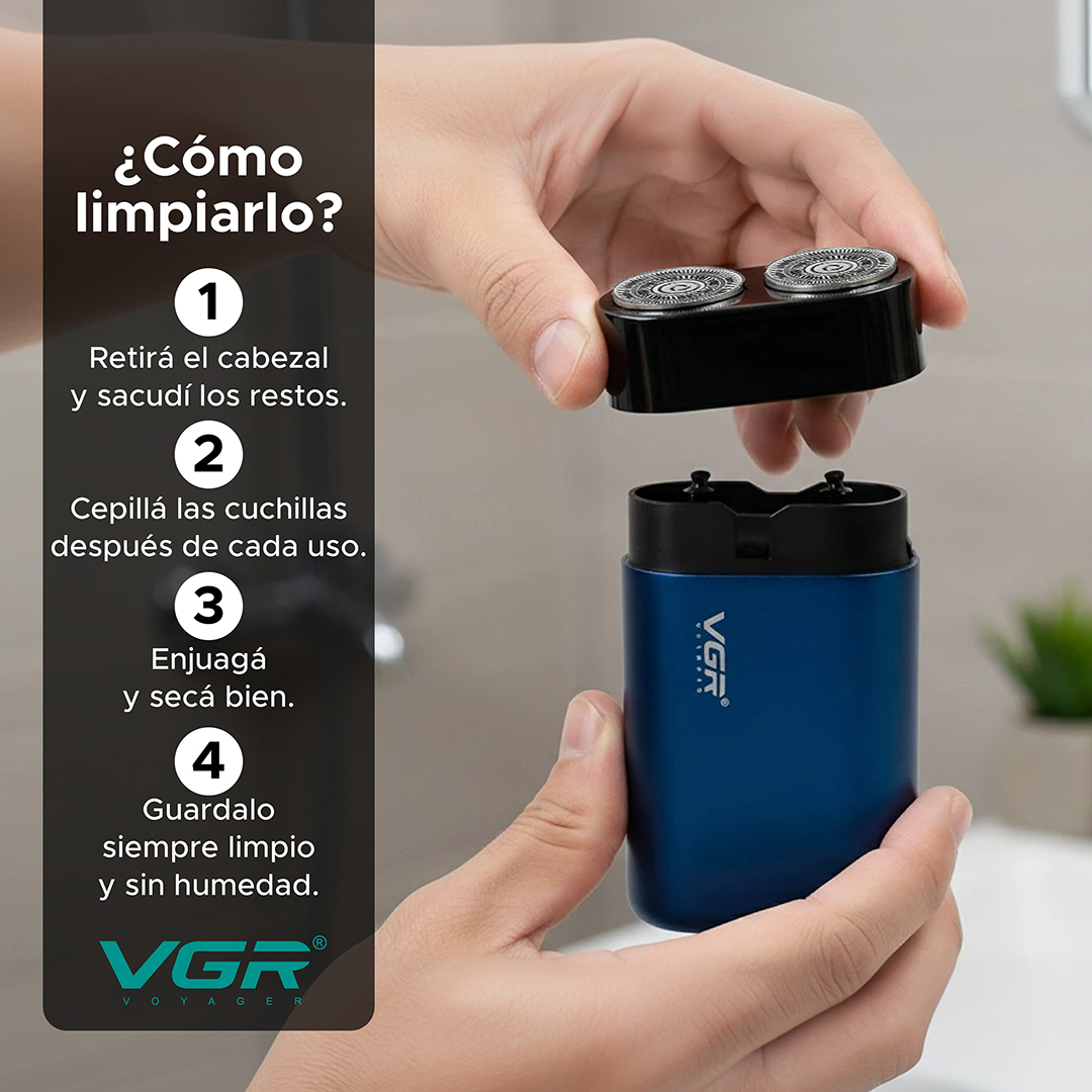 Repuesto Cabezal Para Máquina Afeitadora Eléctrica Vgr V-347 - Image 3