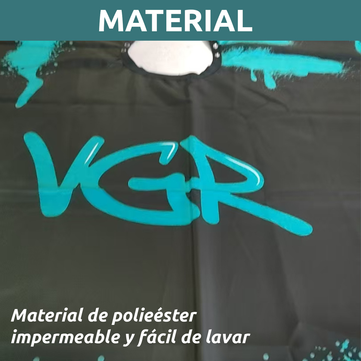 Capa De Corte Delantal Bata Barberia Peluqueria Grafitti Vgr - Image 7