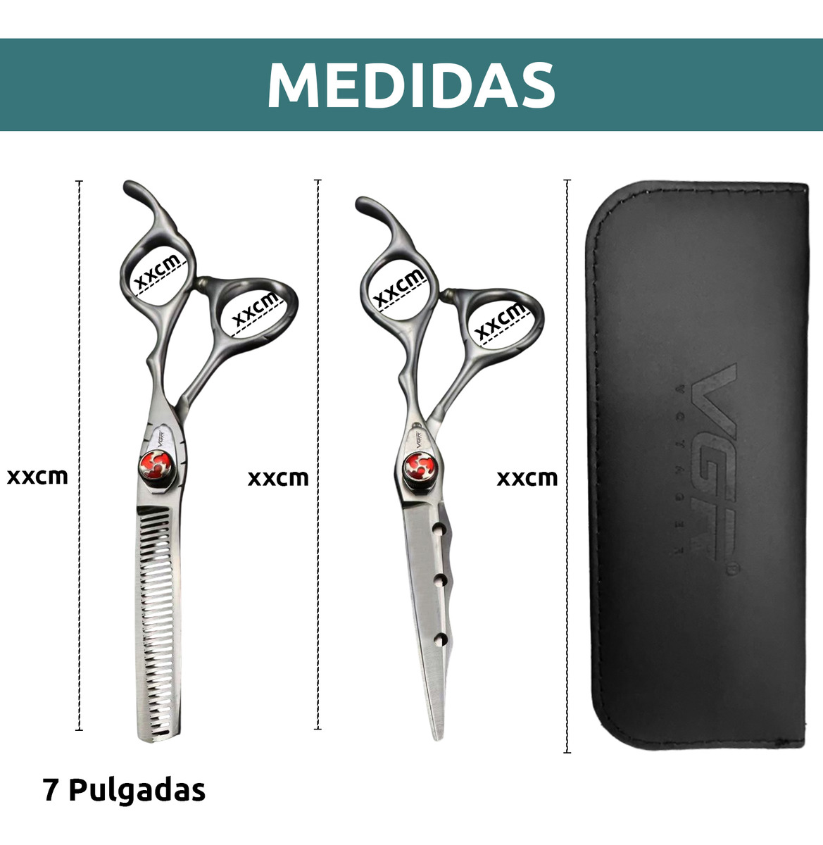 Tijeras Peluqueria Vgr Corte Entresacado Y Recta Curva Zurdo - Image 9
