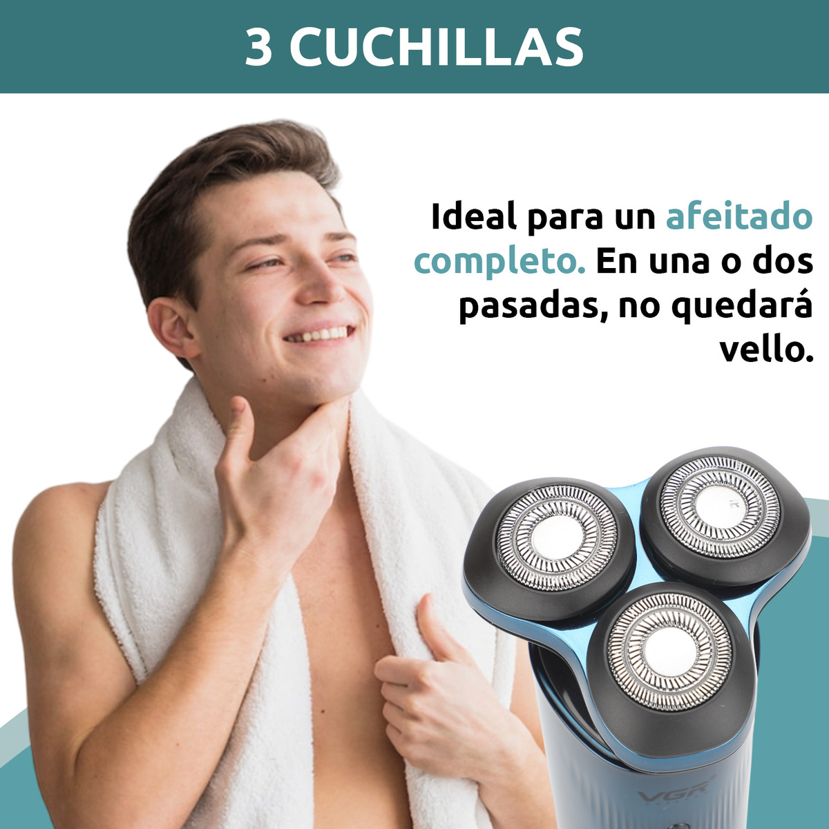 Cabezal Repuesto Maquina Afeitadora Vgr V-311 Cuchilla Azul - Image 6