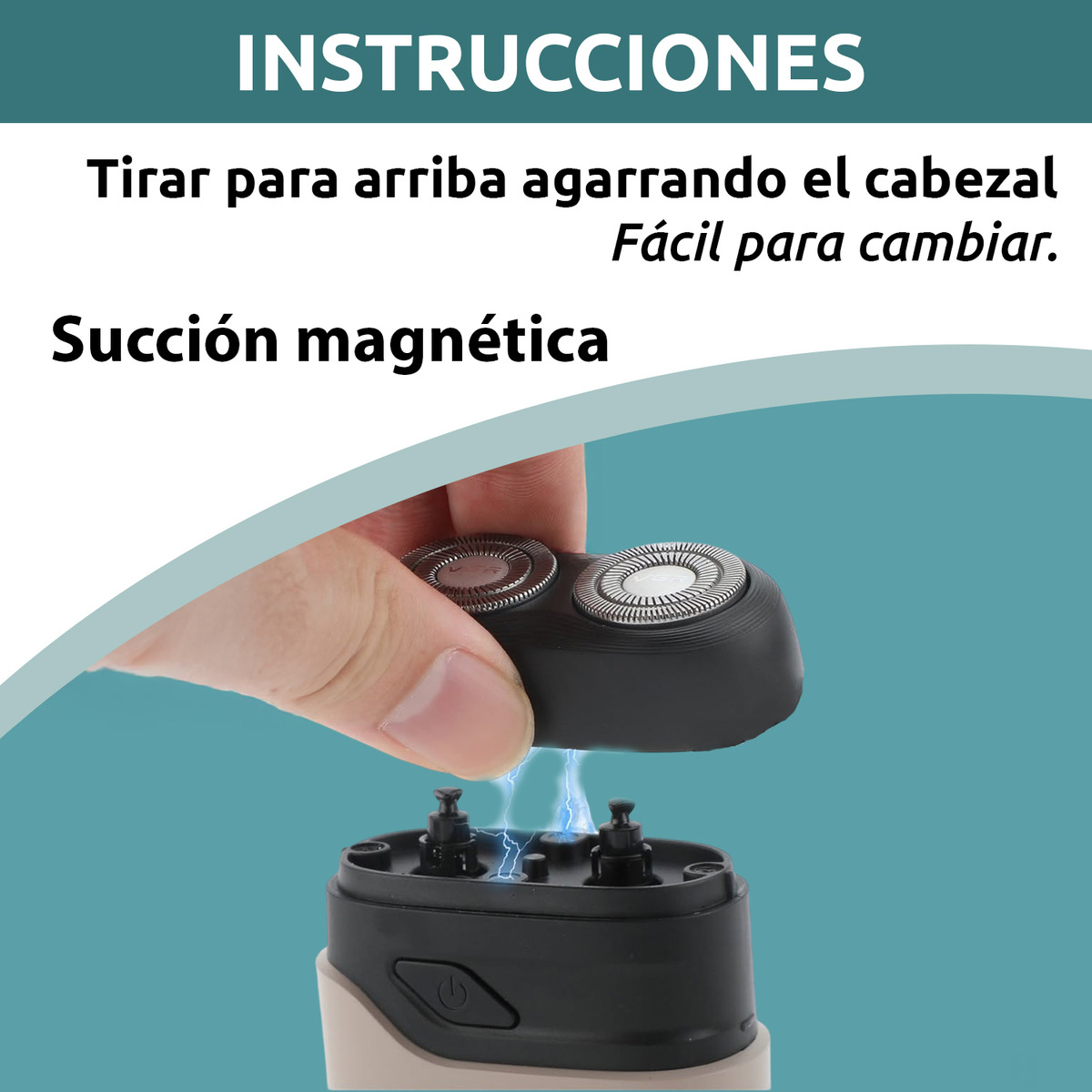 Repuesto Cabezal Maquina Afeitadora Vgr V-345 Rasuradora Blanco - Image 4