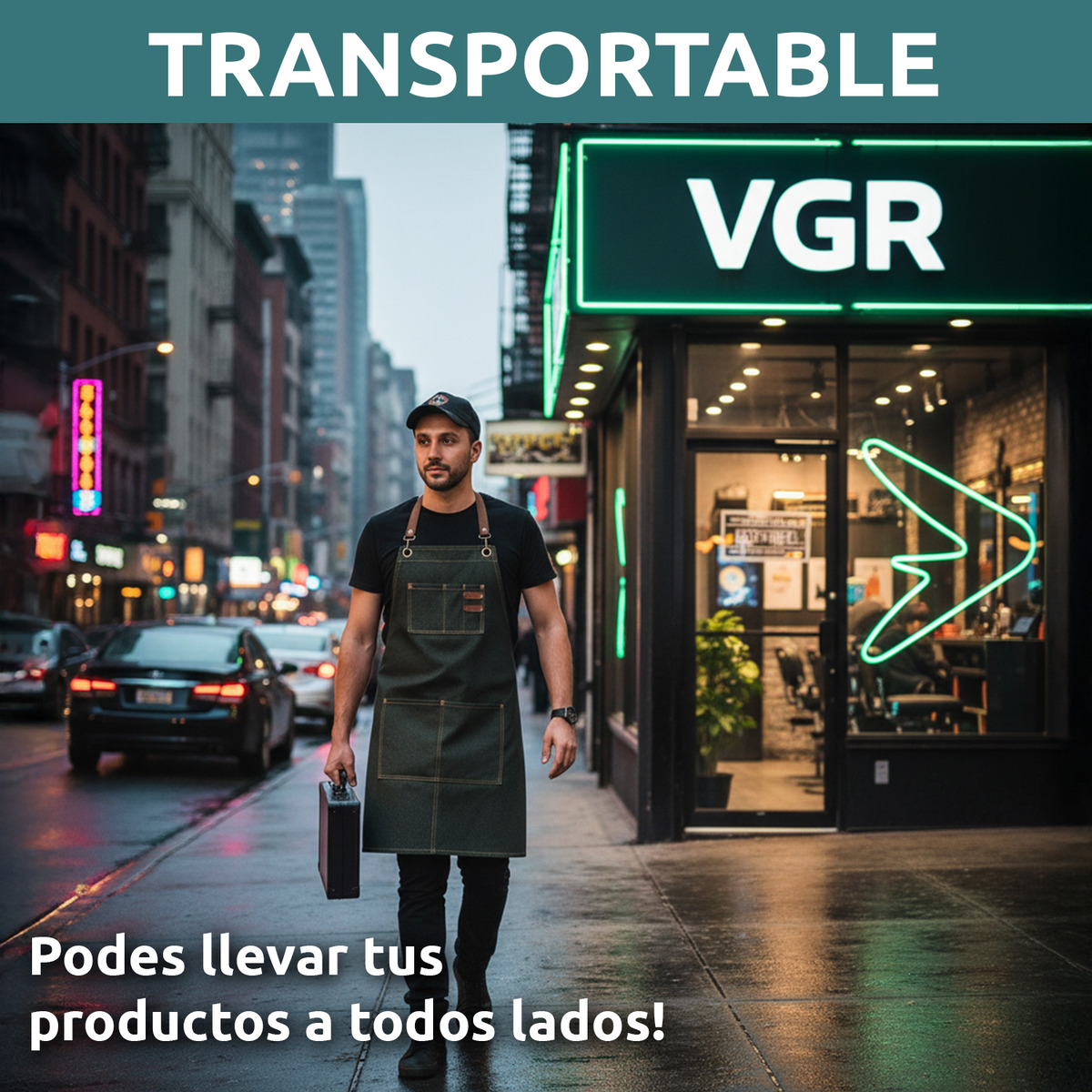 Maletín Barberia Vgr Máquinas De Afeitar Accesorios Clave - Image 4