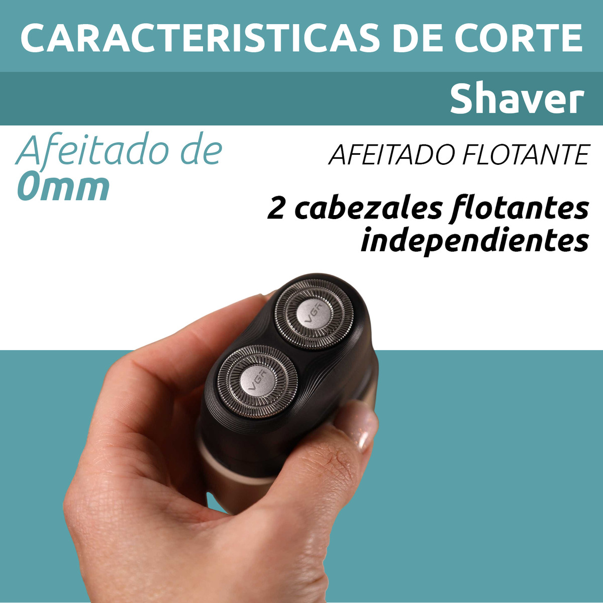 Repuesto Cabezal Maquina Afeitadora Vgr V-345 Rasuradora Blanco - Image 5