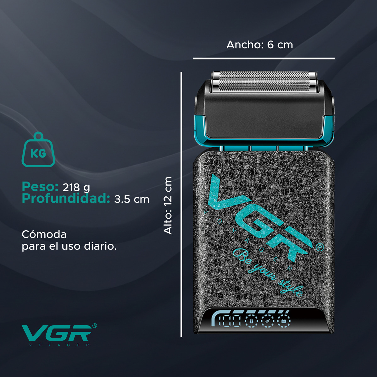 Afeitadora Eléctrica Shaver Para Hombre Vgr V-374 - Image 7