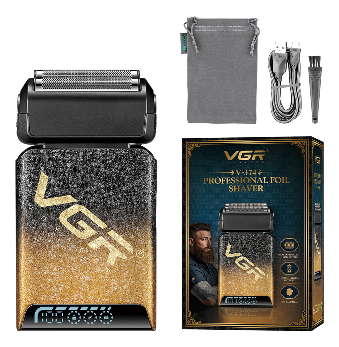 Afeitadora Eléctrica Shaver Para Hombre Vgr V-374