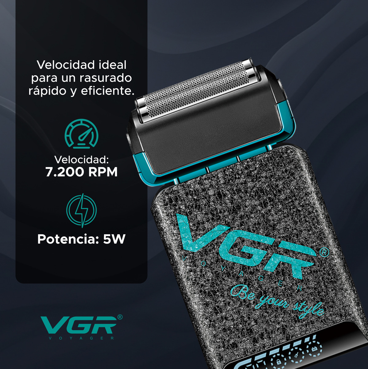 Afeitadora Eléctrica Shaver Para Hombre Vgr V-374 - Image 3