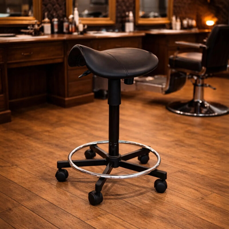Silla Barbería Peluquería Tipo Sela Regulable Con Ruedas