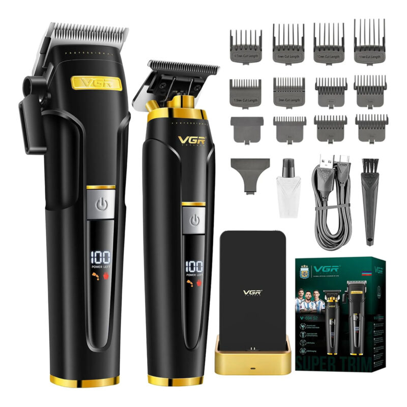Máquina Cortar Pelo Clipper Trimmer Profesional Vgr V-694s2