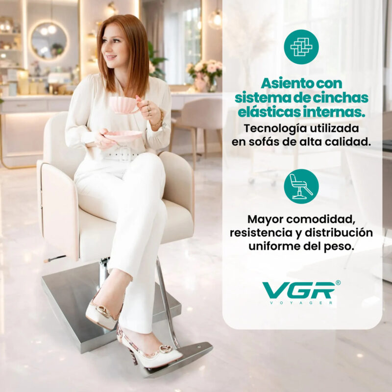 Alternative view of Silla Peluquería Hidráulica Reclinable Profesional Estética Reclinable