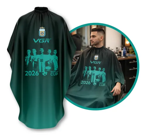 Capa Barbero Peluquería Mundial Impermeable Con Ganchos Vgr
