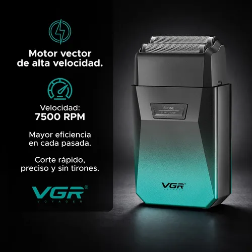 Alternative view of Afeitadora Eléctrica Hombre Profesional Vgr V-372 Turquesa
